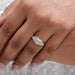 East West Marquise Lab Diamond Hidden Halo Ring Ring