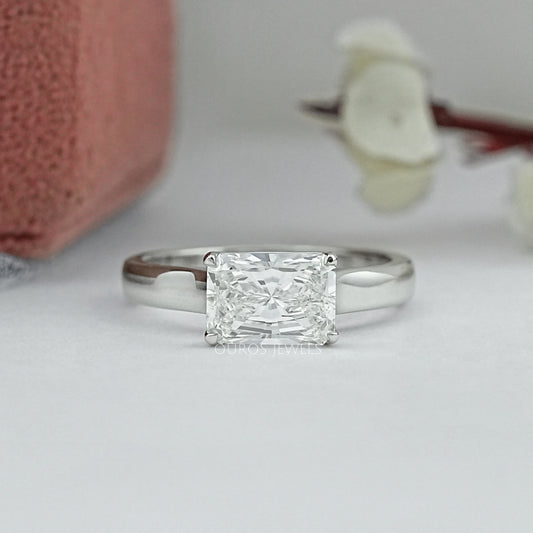 East West Radiant Lab Diamond Solitaire Ring Ring