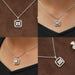[Collage of Emerald  Cut Lab Diamond Pendant]-[Ouros Jewels]