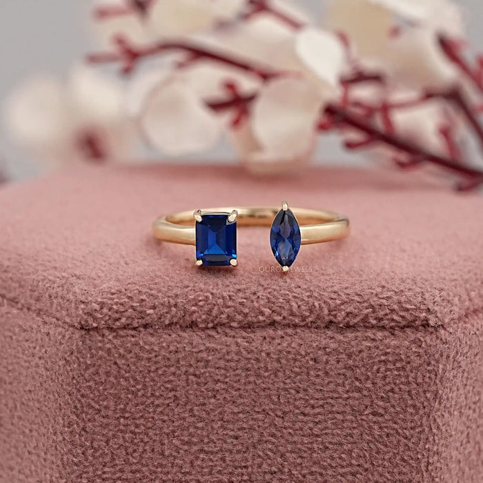 Two Stone Gemstone Ring Rings