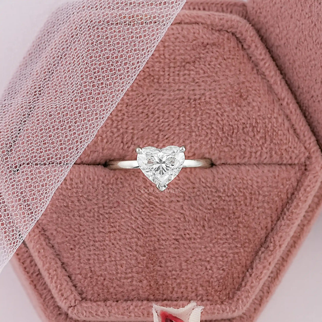 Heart Cut Lab Grown Diamond Solitaire Ring Ring