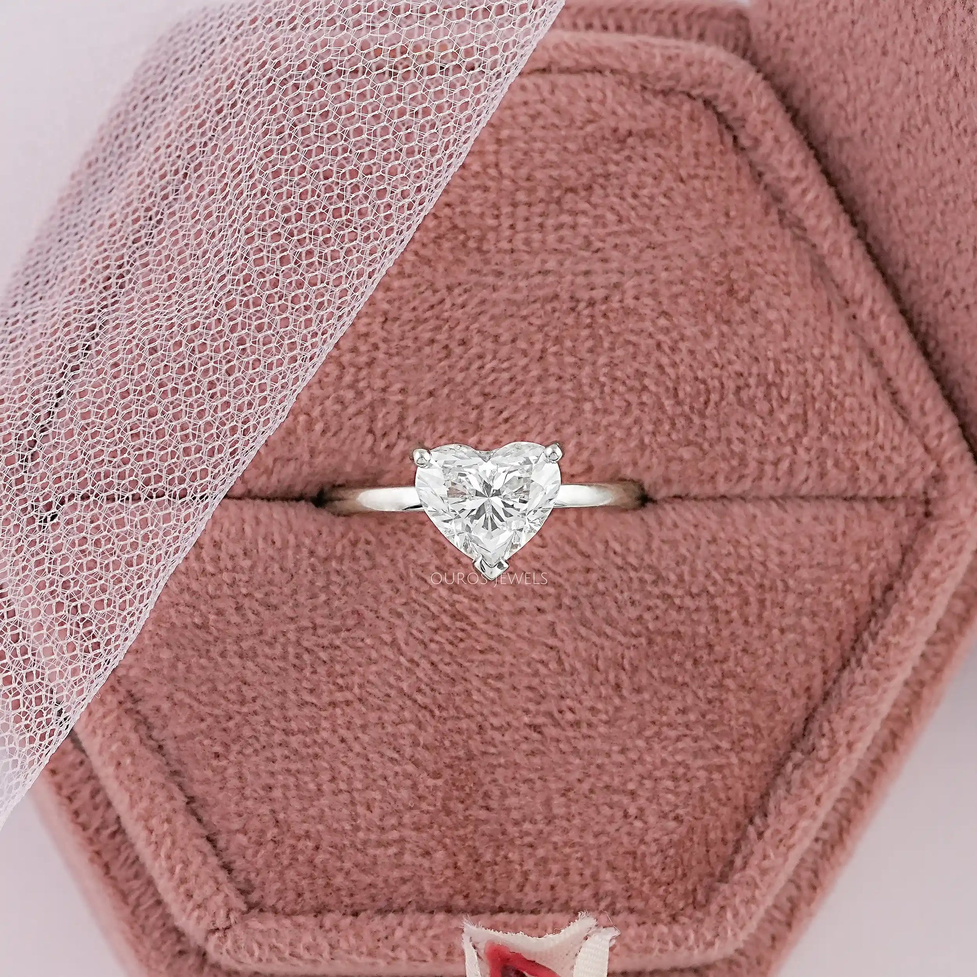 Heart Cut Lab Grown Diamond Solitaire Ring Ring