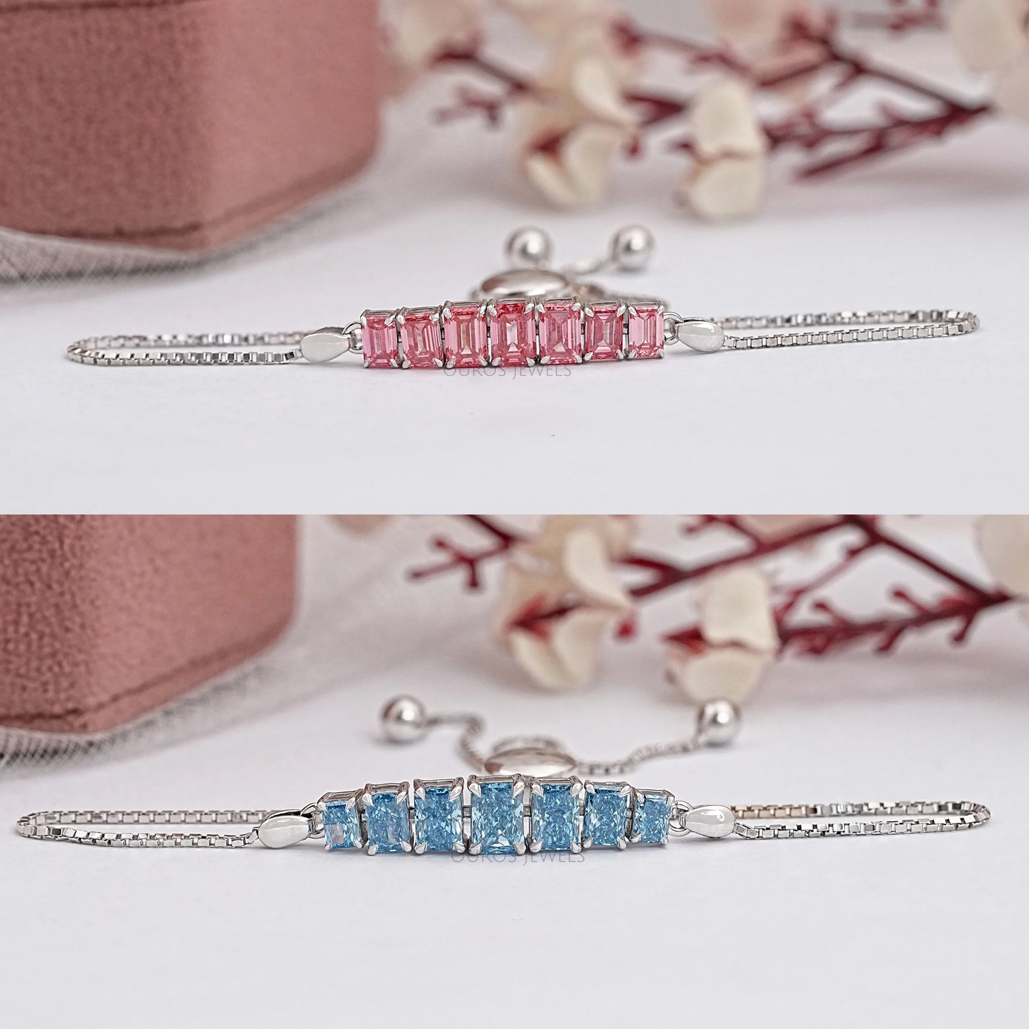 Fancy Color Diamond Chain Bracelet Bracelet