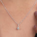 Classic Solitaire Round Cut Lab Grown Diamond Bail Pendant Necklaces