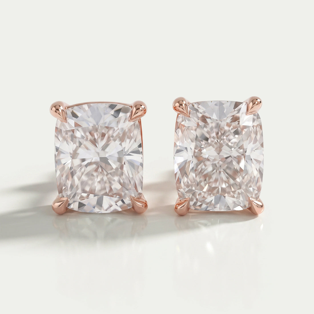 Elongated Cushion Cut Lab Grown Studs Earring