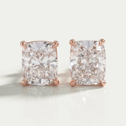 Elongated Cushion Cut Lab Grown Studs Earring