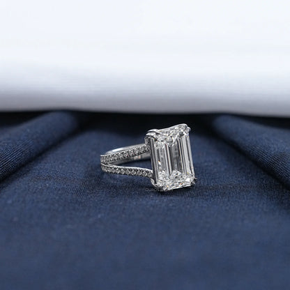 Emerald Cut Diamond Engagement Ring - Beyonce Edition