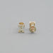 Yellow Emerald Cut Lab Diamond Stud Earrings Earrings