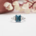 [Emerald Cut Three Stone Diamond Ring]-[Ouros Jewels]