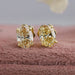 Yellow Oval Diamond Stud Earrings Earring