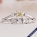 Princess And Round Cut Lab Diamond Cluster Ring