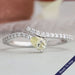 Yellow Pear Diamond Bypass Ring