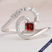 Red Asscher Diamond Tourbillon Ring