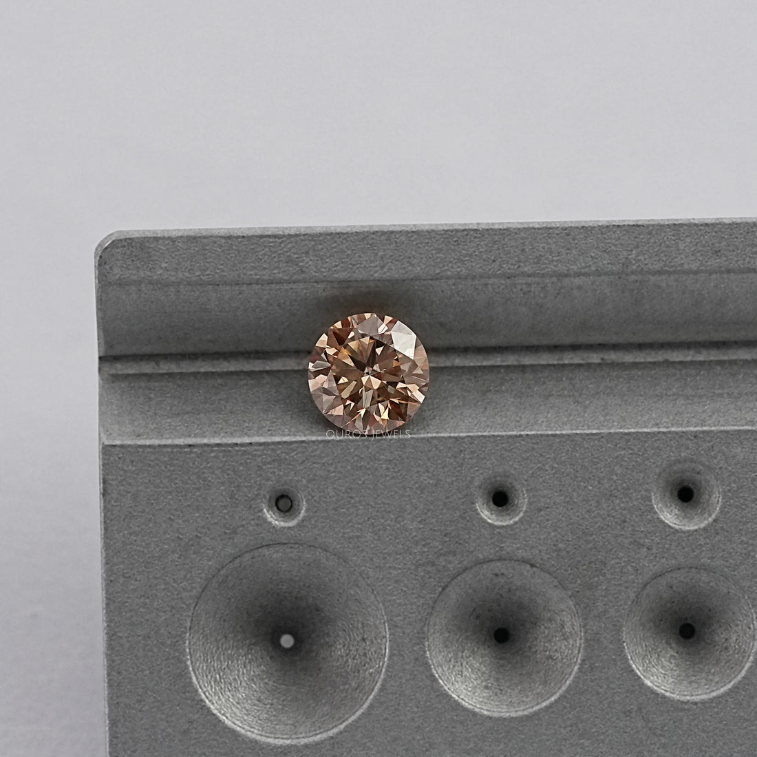 Fancy Champagne Round Cut Lab Diamond Loose Loose