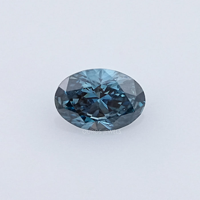 Fancy Deep Blue Oval Lab Grown Loose Diamond Loose