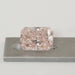Certified Fancy Pink Diamond Radiant Diamond on Silver Pallete 