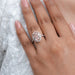 Fancy Pink Oval Cut Lab Diamond Halo Engagement Ring Ring