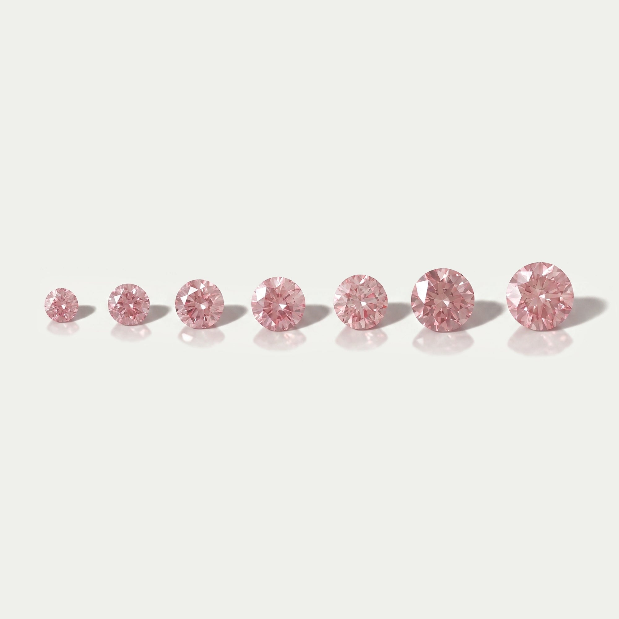 Fancy Pink Round Cut Lab Diamond Loose