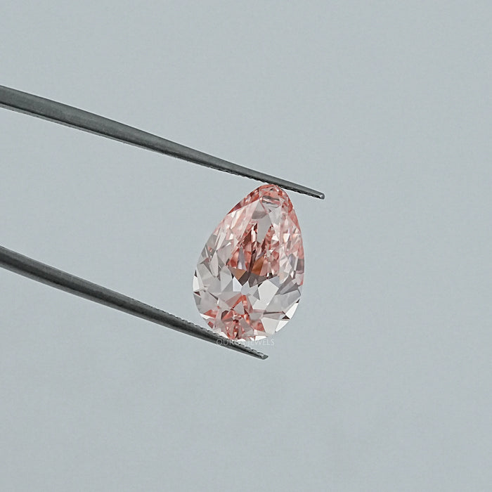 Fancy Vivid Pink Old Mine Pear Lab Grown Diamond Loose