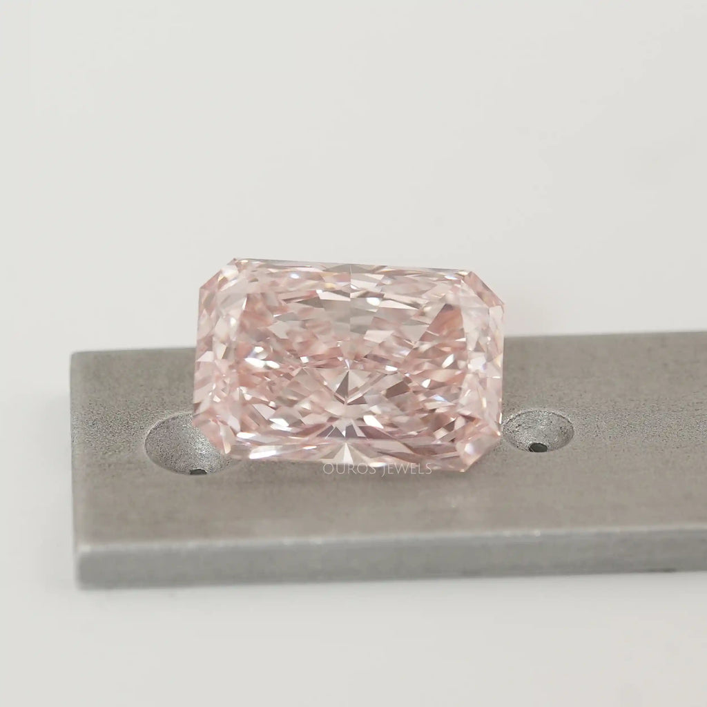 Fancy Vivid Certified Pink Radiant Shape Lab Diamond