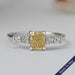Yellow Cushion Lab Diamond Engagement Ring Rings