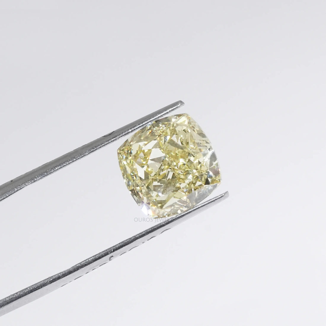 IGI Certified Modified Cushion Cut Yellow Loose Diamond