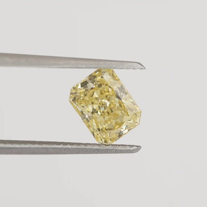 Fancy Yellow Radiant Cut Lab Created Diamond Loose