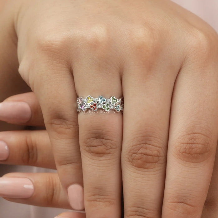 [Rainbow Diamond Ring]-[Ouros Jewels]
