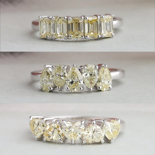 [Fancy Yellow Lab Grown Diamond Diamond Wedding Ring]-[Ouros Jewels]