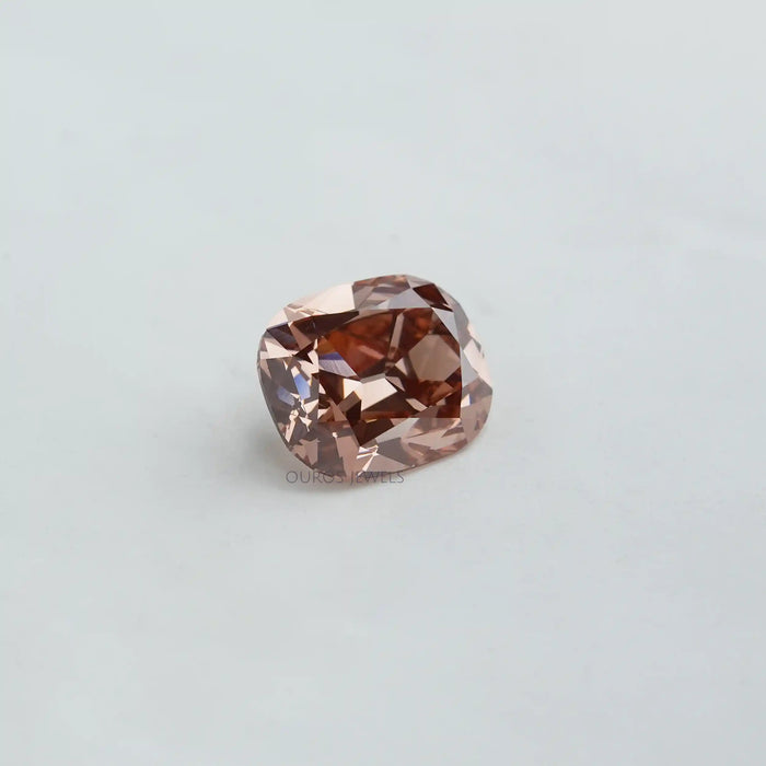 [5.10 Carat Pinkish Brown Cushion Diamond]-[Ouros Jewels]