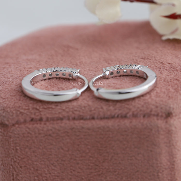 Round Lab Grown Diamond Hoop Earring Earrings