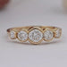 Five Stone Round And Pentagon Diamond Bezel Set Ring