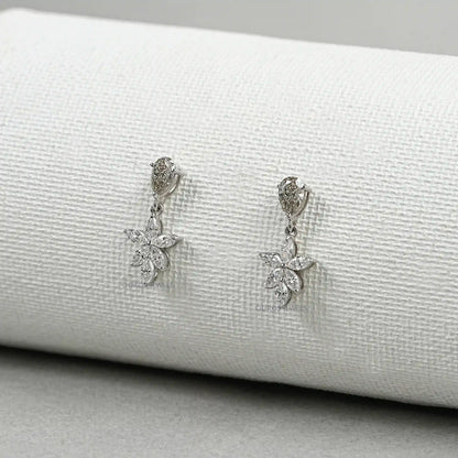 Floral Marquise Shape Drop Earrings Earrings