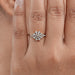 Kite Cut Lab Diamond Floral Engagement Ring Rings