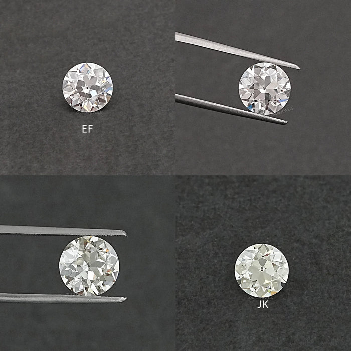 Flower Pattern Old European Round Cut Diamond Loose