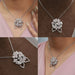 [Collage of Flower Shaped Round Lab Grown Pink Diamond Pendant for Her]-[Ouros Jewels]