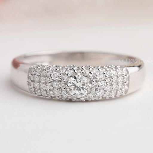 Mens Brilliant Round Cluster Diamond Ring