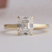 Old Mine Emerald Cut Lab Grown Diamond Solitaire Ring Rings