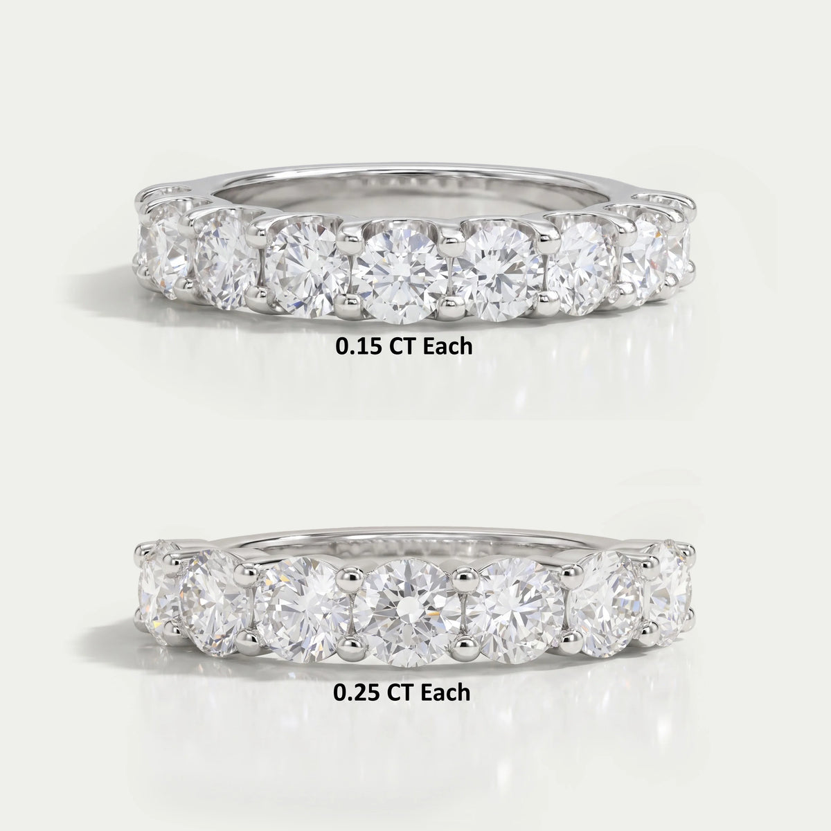 Brilliant Round Diamond Half Eternity Band