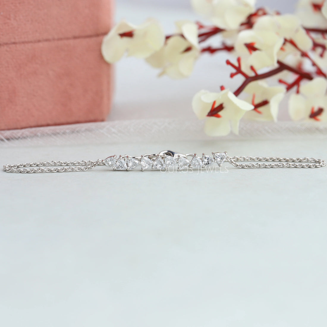 Trillion Cut lab Diamond Bracelet