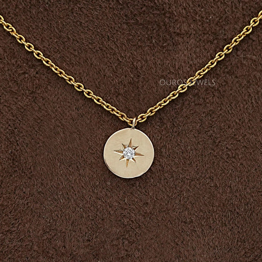 Star Round Cut Lab Grown Diamond Pendant Necklaces