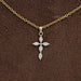 Marquise Cut Lab Grown Diamond Cross Pendant Necklaces