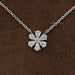Pear Cut Lab Diamond Flower Pendant Necklaces
