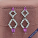 Pink Marquise Gemstone And Diamond Drop Earrings Earrings
