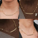 Collage of Zigzag Line Bar Chain Necklace for Women 