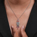 Pink Oval Cut Lab Diamond Pendant Necklace Necklaces
