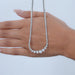 Graduated Round Lab Diamond Tennis Necklace Necklaces