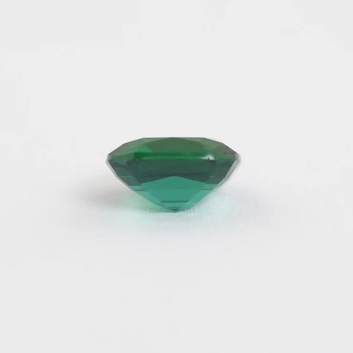 Dark Green Zambian Cushion Cut Gemstone Loose