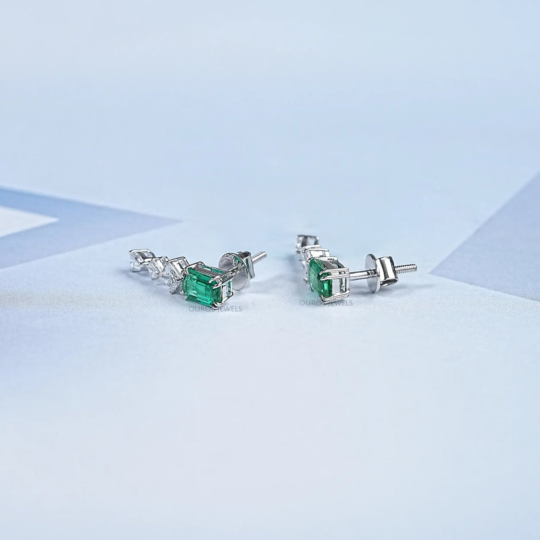 Gemstone Emerald Multi Shape Drop Earrings Earring