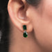 Green Gem Drop Earrings